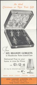 Verres en cristal de John Gardner, années 1920 - Wilfred Fryer