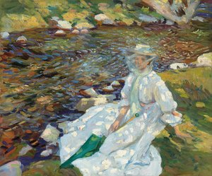 Jane Emmet de Glehn près d