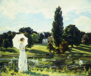 Lynne Fontanne près de la Tamise