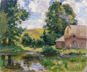 Stratford Tony : le gué sur la rivière Ebble - Wilfred Gabriel de Glehn