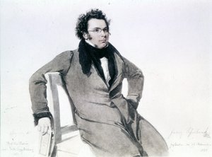 Franz Schubert (1797 - 1828), aquarelle d