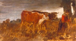 Paysanne avec vaches - Wilhelm Busch
