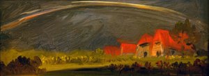 Paysage orageux avec arc-en-ciel - Wilhelm Busch
