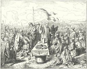 Les Taborites prenant la Communion en plein air - Wilhelm Camphausen