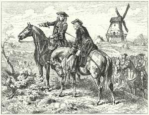 Le duc de Marlborough et le prince Eugène de Savoie à la bataille de Malplaquet - Wilhelm Camphausen