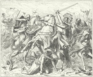 Le duc rebelle Rodolphe de Souabe mortellement blessé à la bataille de l