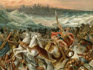 Les Israélites sauvés de la mer Rouge