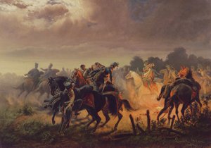 Alerte nocturne, poste de hussards pendant la campagne d
