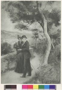 Le couple impérial autrichien dans le jardin de l