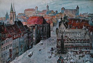 Le Hauptmarkt, Nuremberg - Wilhelm Georg (after) Ritter