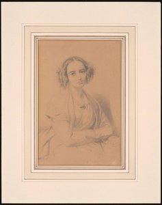Portrait de la compositrice Fanny Hensel née Mendelssohn 1805-1847, 1847 - Wilhelm Hensel
