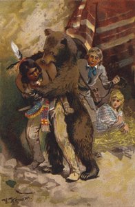 Scène de Le Dernier des Mohicans, par James Fenimore Cooper - Wilhelm Hoffmann