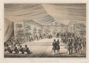 Livraison de la lettre du président, 1855