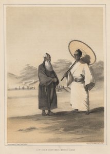 Costumes de Lew Chew, classe moyenne, 1855 - Wilhelm Joseph Heine