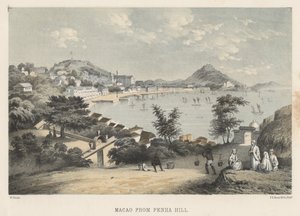Macao depuis la colline de Penha, 1855