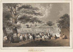 Place du marché à Napha, 1855