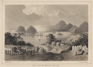 Simoda depuis le cimetière américain, 1885 - Wilhelm Joseph Heine