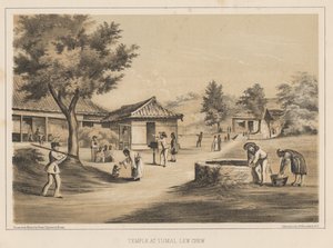 Temple à Tumai, Lew Chew, 1855 - Wilhelm Joseph Heine