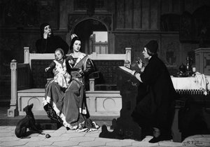 Hugo van der Goes peignant le portrait de Marie de Bourgogne