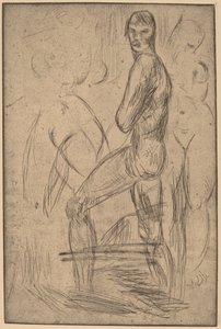 Homme Nu Debout et Deux Femmes Nues