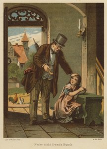 Père consolant sa fille après qu