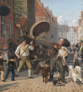 Une scène de rue pendant la canicule - Wilhelm Marstrand