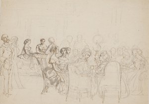 Soirée chez la princesse Charlotte Frédérique à Rome - Wilhelm Marstrand