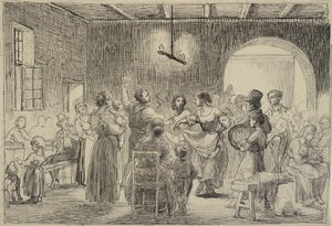 Danse dans une fromagerie - Wilhelm Marstrand