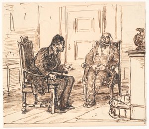 Discussion entre deux dignitaires - Wilhelm Marstrand
