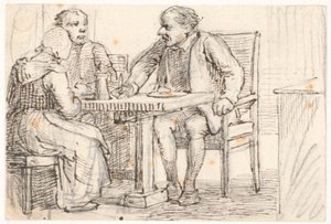Une interruption dans le repas chez les paysans - Wilhelm Marstrand
