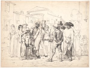 Un charlatan vend du cirage, Rome - Wilhelm Marstrand