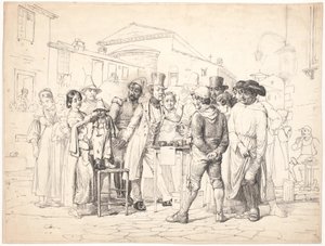 Un charlatan vend du cirage, Rome