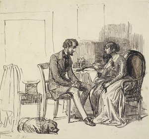 Un monsieur en visite chez une jeune dame - Wilhelm Marstrand