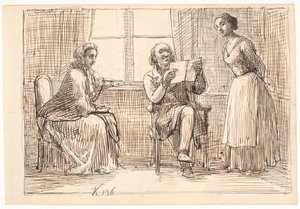 Une étrange écriture - Wilhelm Marstrand