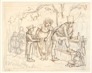 Un accident lors du pique-nique de la famille du cordonnier - Wilhelm Marstrand