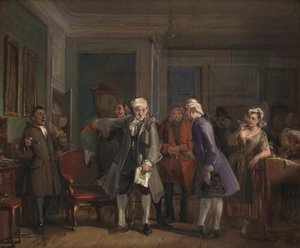De "Le Distrait" de Ludvig Holberg, acte I, scène 6 - Wilhelm Marstrand