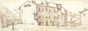 Rue dans le quartier de Monte Pincio, Rome - Wilhelm Marstrand