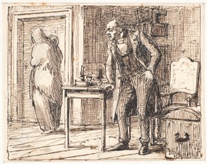 Le grincheux et la pauvre femme - Wilhelm Marstrand