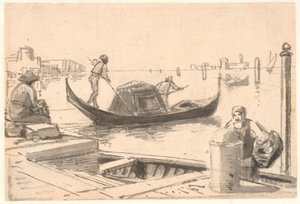 Balade en gondole - Wilhelm Marstrand