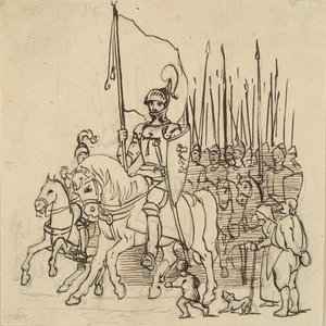 Holger Danske à la tête de ses cavaliers - Wilhelm Marstrand
