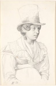 Italienne avec un chapeau haut - Wilhelm Marstrand