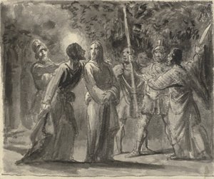 Jésus embrassé par Judas dans le Jardin de Gethsémani
