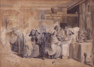 Carton pour "Barselstuen" - Wilhelm Marstrand