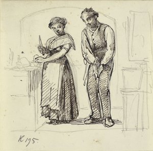 Flirt avec la cuisinière - Wilhelm Marstrand