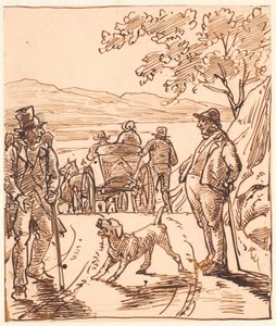 Paysage avec paysan de la vallée et compagnon artisan - Wilhelm Marstrand