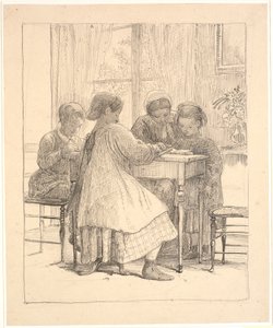 Lecture de leçon - Wilhelm Marstrand