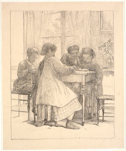 Lecture de leçon - Wilhelm Marstrand