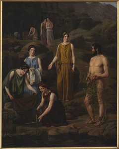 Nausicaa apporte des vêtements à Ulysse naufragé - Wilhelm Marstrand