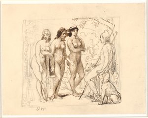 Paris et les trois déesses - Wilhelm Marstrand
