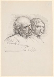Étude de portrait de deux paysans suédois - Wilhelm Marstrand
